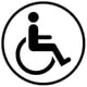wheelchair in a circle icon