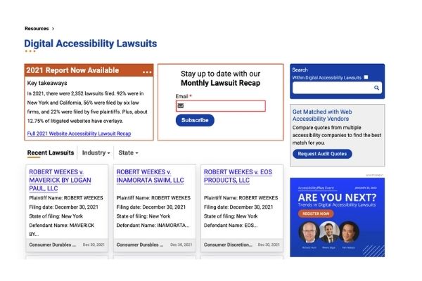 Lawsuit Database